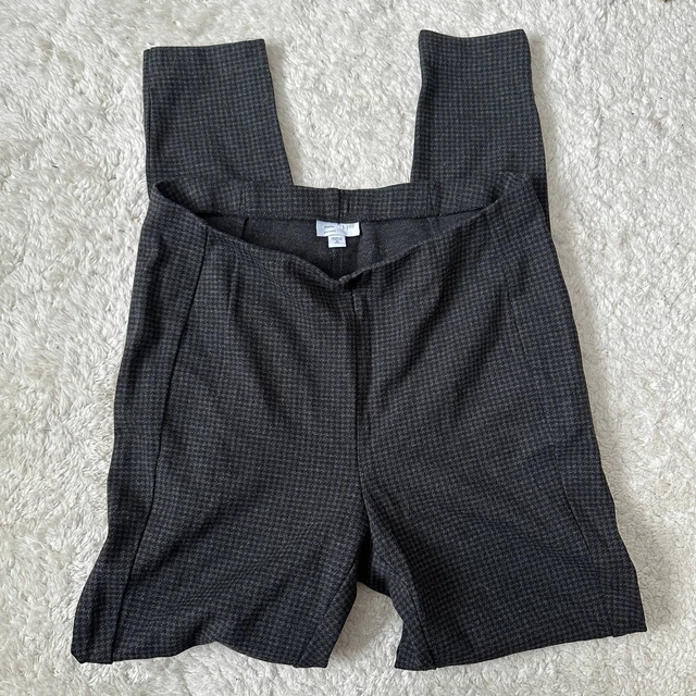J Jill Gray Houndstooth Ponte Knit Leggings Skinny Pants M Medium Tall MT TM