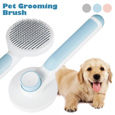 Pet Grooming Hair Brush Self Cleaning Slicker Cat Dog Puppy Deshedding Comb Tool