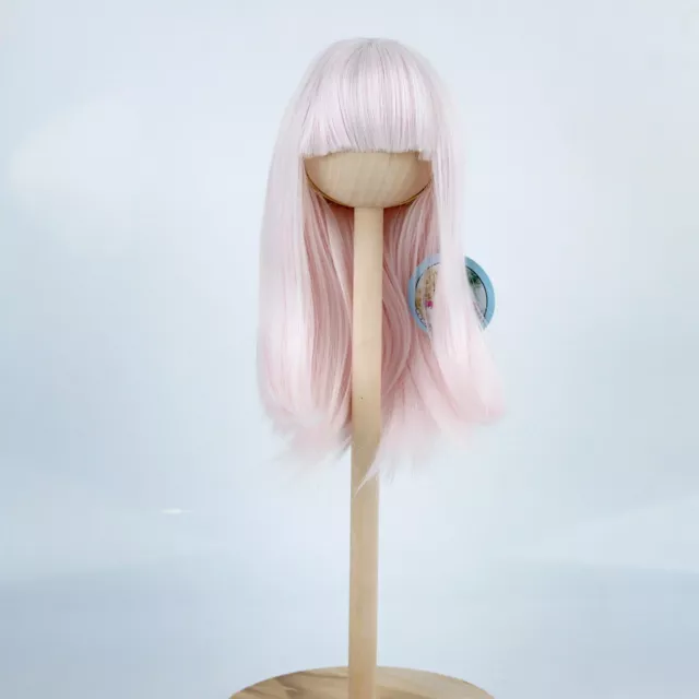 Sale DIY Blyth Hair Pale Light Pink Naturl Curly Long Doll Wigs For Blythe Tress