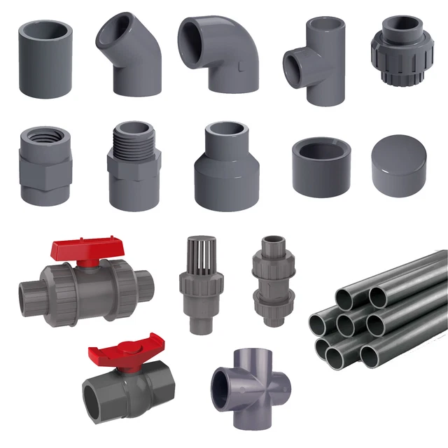 PVC METRIC PLUMBING Fittings Pipe For Aquarium Fish Tank Pond Solvent