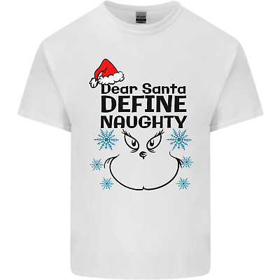 Dear Santa, Define Naughty Christmas Funny Mens Cotton T-Shirt Tee Top