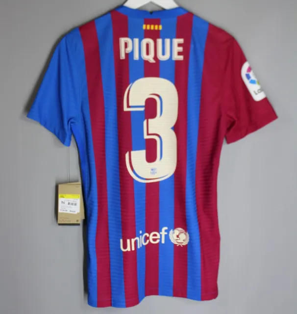 Fc Barcelona Spain 2021 2022 Home Football Shirt Authentic Player Issue #3 Pique