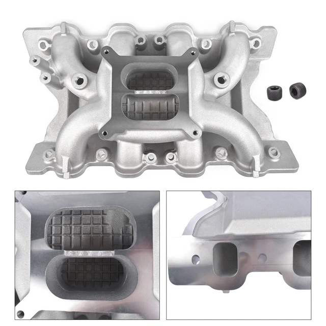 OVAL PORT INTAKE Manifold AirGap Dual Plane Aluminum for Ford 351C 2V
