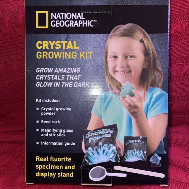 National Geographic Crystal Growing Science Kit “Glow in Dark” NEW 2