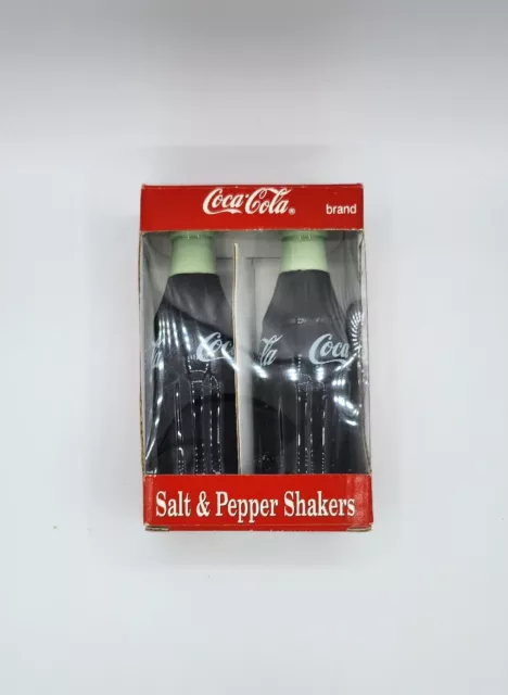 Vintage Coca-Cola Ceramic Bottles Salt And Pepper Shakers NIB 1996