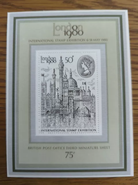 GB MNH MS1119 London 1980 International Stamp Exhibition Miniature Sheet
