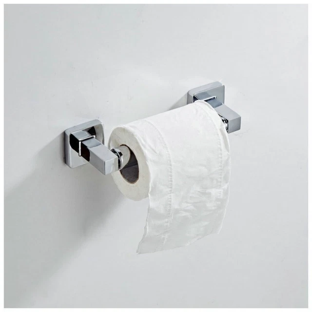 Soporte para rollos de papel higiénico de baño montado en pared de acero inoxidable