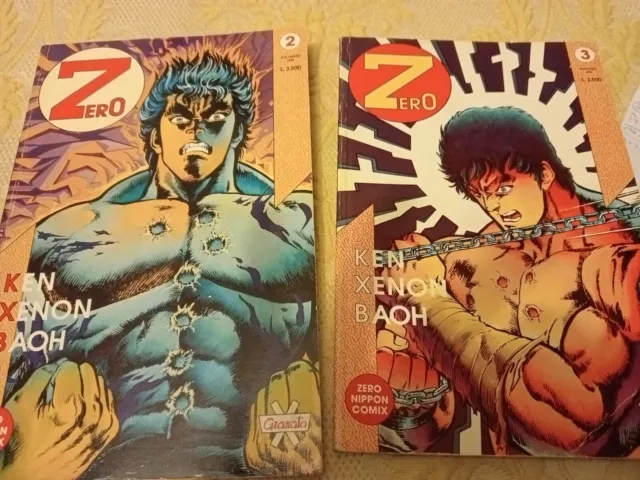Zero Nippon Comix # 2/3 Ken il Guerriero Xenon Baoh Granata Press 1990 Ottimi!