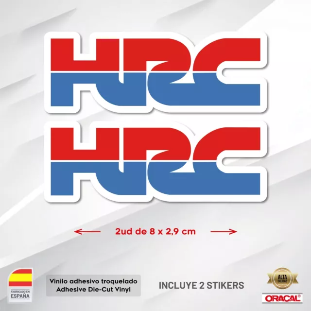 2x STICKER VINILO DECAL VINYL HRC HONDA MOTO RALLY RACE RACING CBR PEGATINA HRC