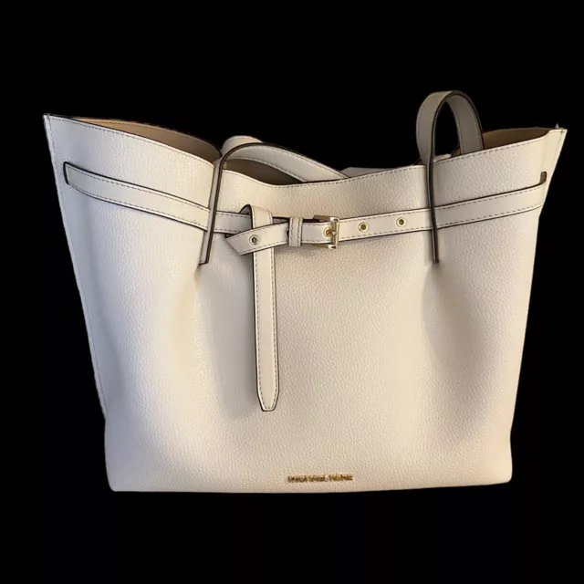 Michael Kors Bag Emilia Large East West Tote White Cream Leather $558 B2X