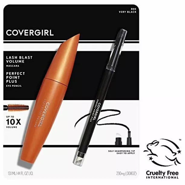 COVERGIRL Lash Blast Volume Mascara Very Black, Perfect Point Plus Eyeliner Onyx