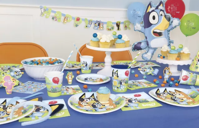 Bluey Birthday Party Supplies Bundle |Bluey Tableware | Bluey Decorations