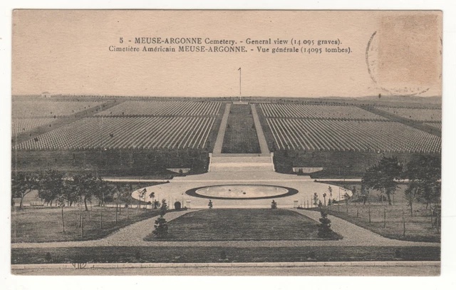 CPA 55 - ROMAGNE sous MONTFAUCON : CIMETIÈRE ( 14095 TOMBES ) (MEUSE) ÉCRITE WW1