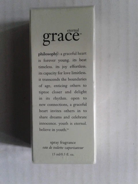 NIB Philosophy Eternal Grace .5oz 15ml Women's Eau de Toilette.. Factory Sealed