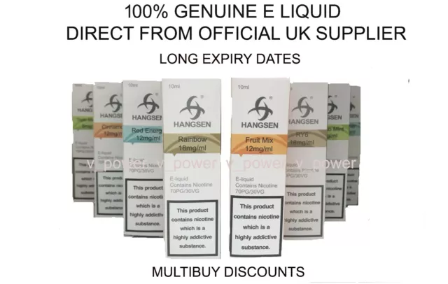 HANGSEN Tobacco Series E Liquid 20x10ml 3/6/12/18mg Vape Juice Authentic Liquid