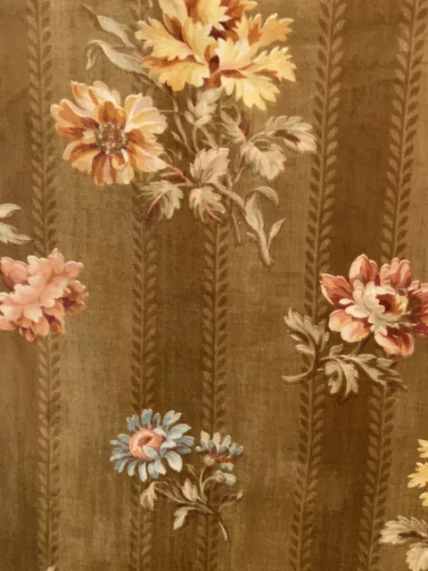 beautiful 1930s French velvet  cotton floral fabric 1552 2