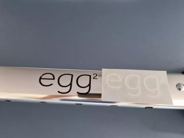 x4 Egg2 Pram Stroller Replacement BLACK Stickers EGG2 LOGO Stickers Egg 2 BLACK