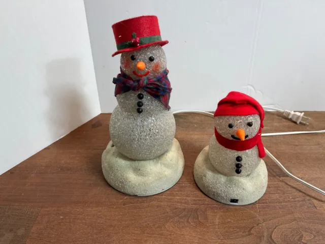 2 Vintage Avon Chilly Sam Snowman Holiday Christmas.