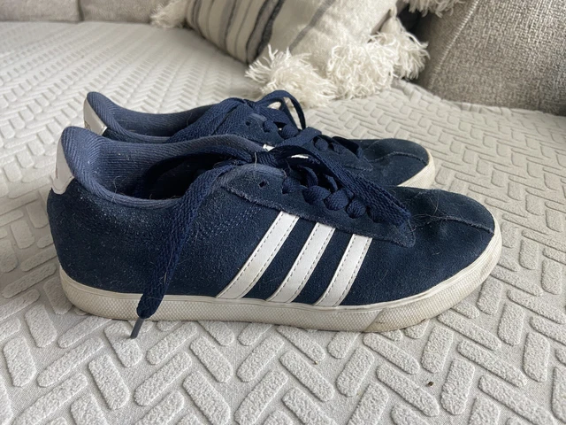 ADIDAS BLUE COURTSET Suede Trainers Navy White UK Size 5.5 17.99 PicClick UK