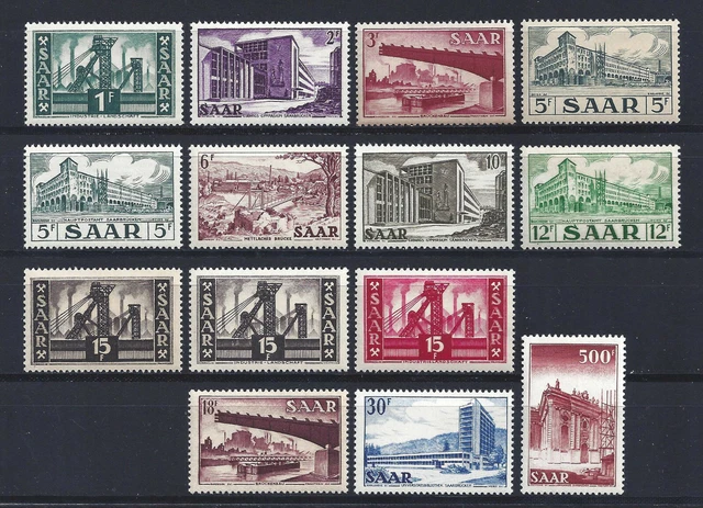 Saarland Mi.Nr. 319-337 Postfrisch** Michel: 48,-