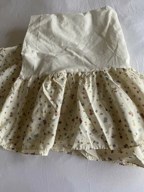 Classic WINNIE the POOH Crib Skirt Dust Ruffle  Nursery Baby Disney  Vintage 90s
