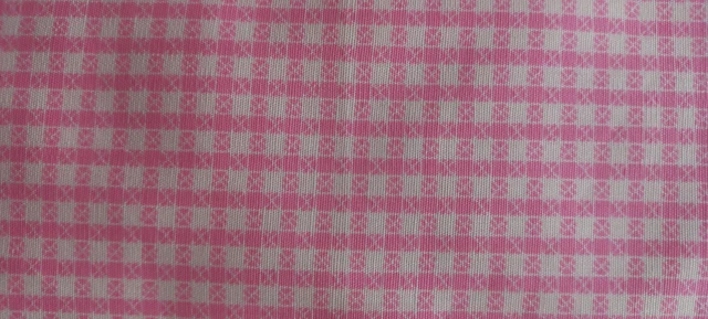 Lot De 2 Coupons Tissu BABAR - 62x86 Cm + Carreaux Roses 40x48 Cm - Coton Occasion