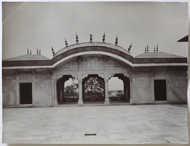 Großes Original 1890s INDIEN, Shish Mahal, Agra Fort