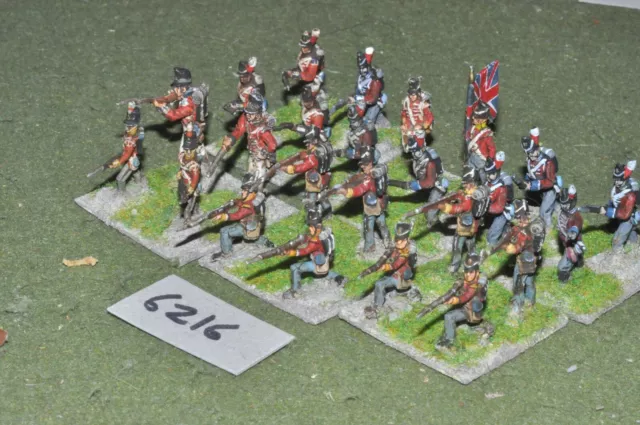 25mm napoleonic british infantry 24 figures (6216) metal painted 2