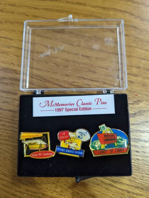 McDONALD'S VINTAGE ""McMEMORIES CLASSIC PINS 1997 SONDER EDITION"" USA - NEU