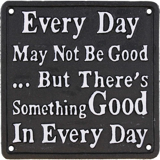 Deleon Collection 6 1/2" Inspirational Cast Iron Wall/Fence/Garden Decor