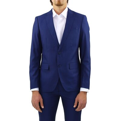 Smoking Smoking Uomo Blu Abito Nero Vestito Elegante Slim Fit Cerimonia Sartoriale VEQUE 