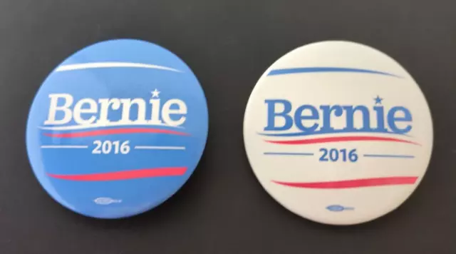 Bernie Sanders Official 2016 President Campaign Buttons Pin - Set of 2