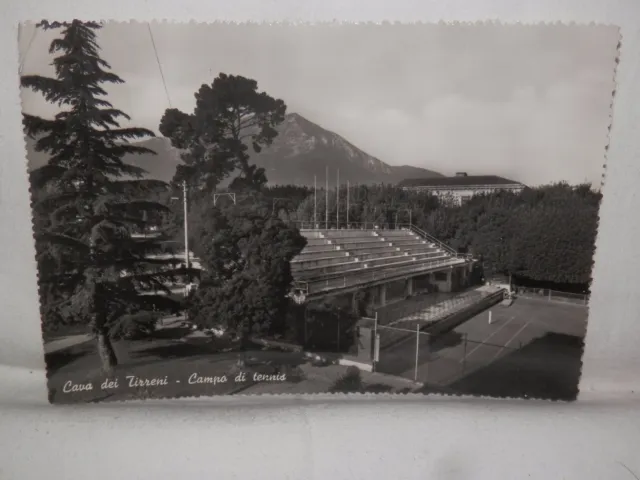 Vecchia foto cartolina d epoca di Cava dei Tirreni campo di tennis scorcio