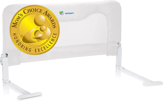 TotCraft Toddler Bed Rails Guard – 35.5x19.5 Inch (Pack of 1), White