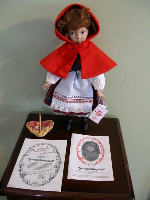 Vintage Dianna Effner Edwin Knowles Little Red Riding Hood Doll In Box With Coa