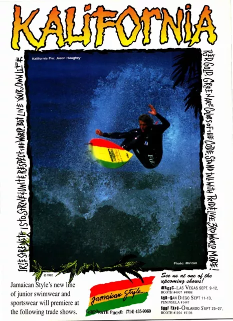 Jamaican Style Surfing Jason Haughey  Print Ad Wall Art Decor