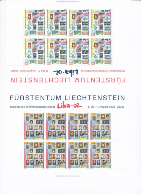 Liechtenstein - Mi.-Nr. 1297-1298 aus 2002 - postfrisch - Kleinbogen LIBA