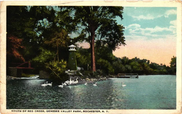 Vintage Postcard- Red Creek, Genesee Valley Park, Rochester, NY Posted 1910s