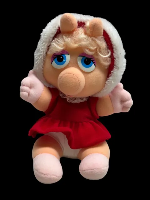 1987 Miss Piggy Henson Vintage Muppet Babies Baby Christmas Plush Toy