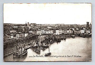 Wd2 Postcard  1930's ? La Rochelle Vue Generale Prise de la Tour St Nicolas 103a