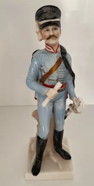 Antique Capodimonti porcelain 9” Soldier