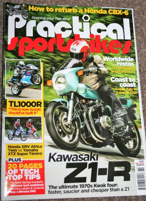 Practical Sportsbikes Mag July 2016 Suzuki Tl1000 Kawasaki Z1-R