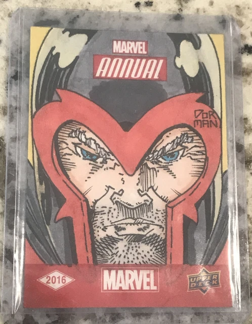 2016 Marvel Annual Magneto Sketch Card - by Michael Dorman