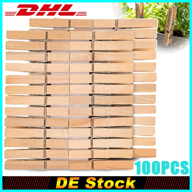 100 stk Holz Deko Klammern Klein Mini HolzKlammern Wäscheklammern Deko Klammern