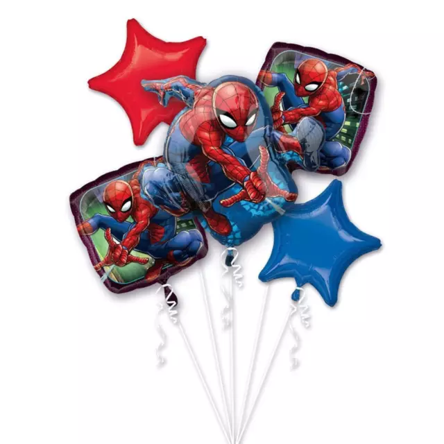 5pc Spiderman Ballon Bouquet Marvel Avengers Hero Anniversaire Fête Décoration