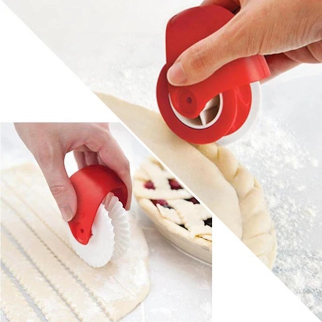 Cortador de celosía pastel de pizza pastelería pastel decoración cortador de ruedas de plástico Z8