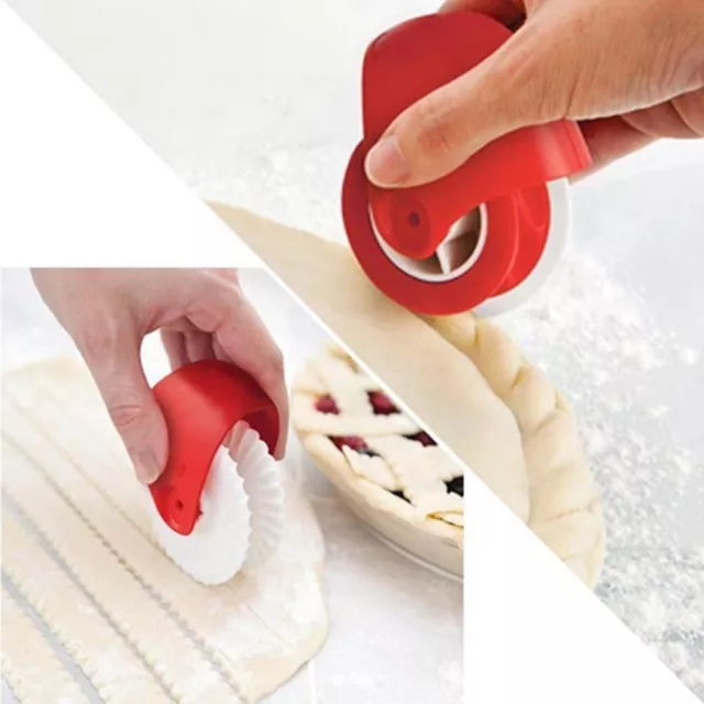 Taglierina per pasticceria per pizza taglierina per pasticceria decorazione torta rullo ruota in plastica H7