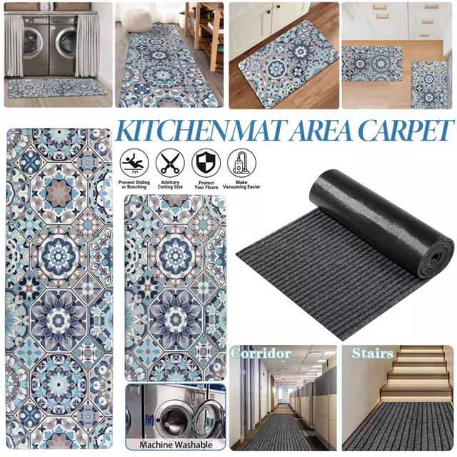 Kitchen Mat Area Carpet Non Slip Rubber Door Entrance Kitchen Hallway Runner Rug