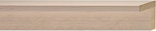 Canvas Floater Frame Moulding (Wood) 18Ft Bundle - Contemporary White Washed Fin