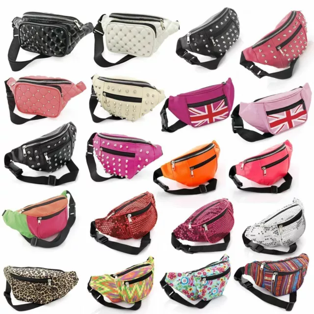 Bum Bag Fanny Pack Travel Waist Festival Money Belt Leather Pouch Holiday Wallet